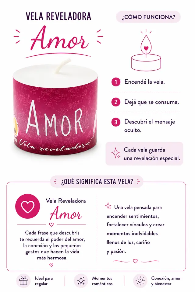 Velita reveladora Amor