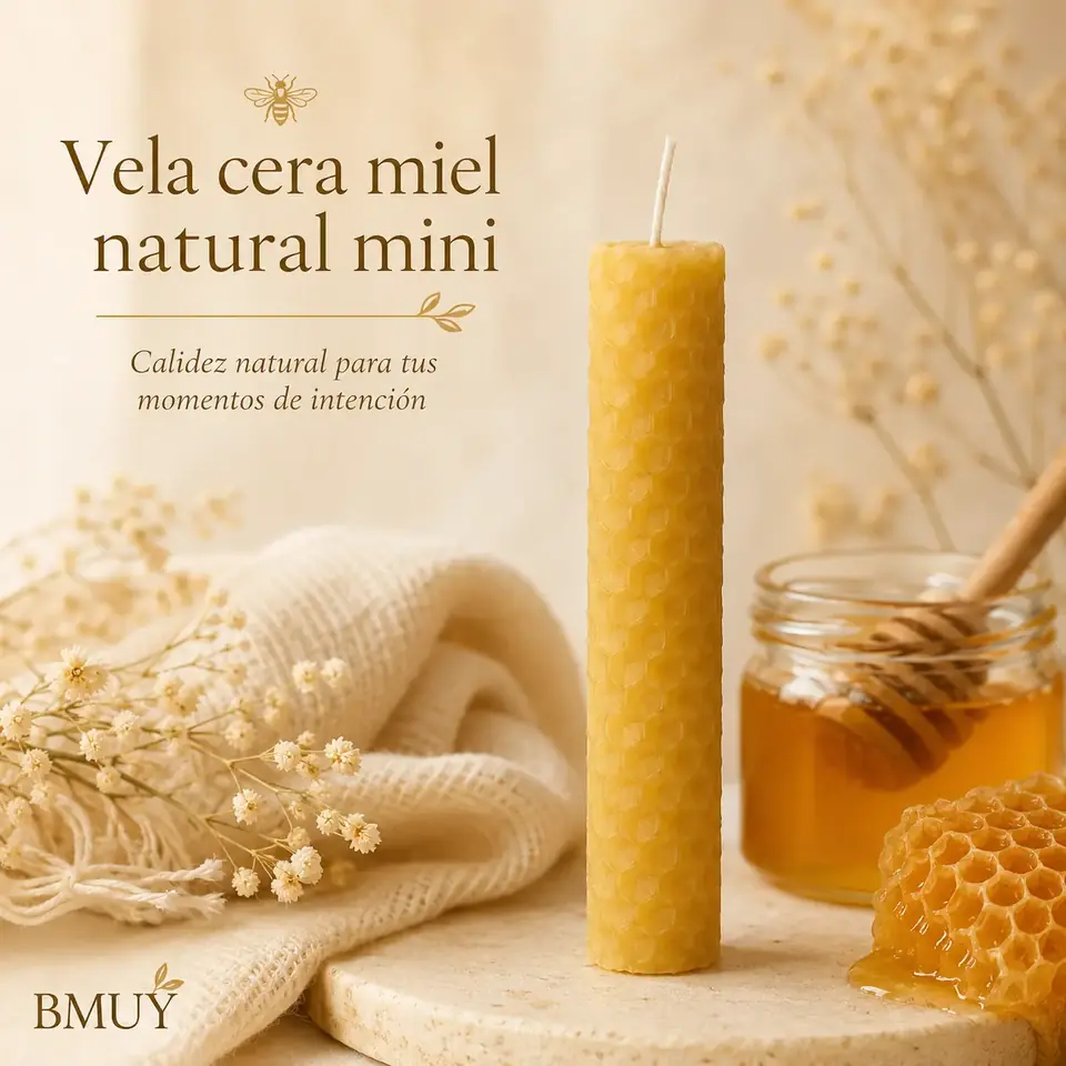 Vela cera miel natural mini
