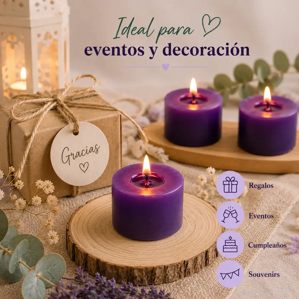 Veladora Violeta x12unds