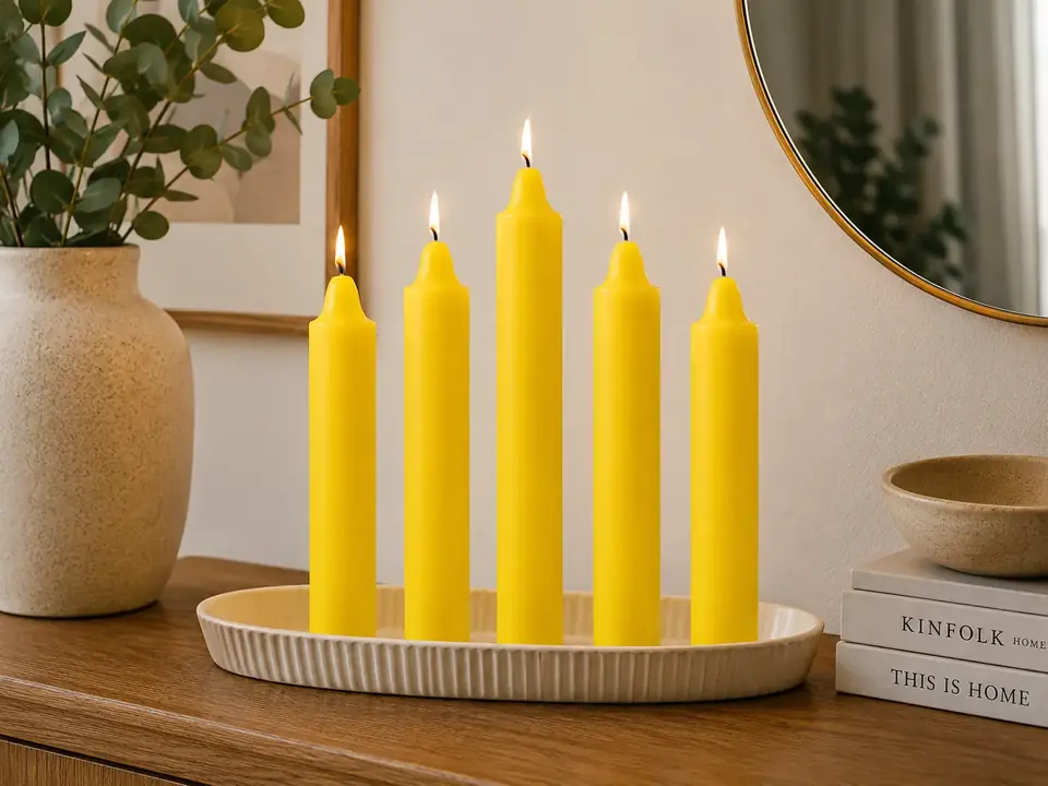 Vela Segura Lisa x12 Amarillo