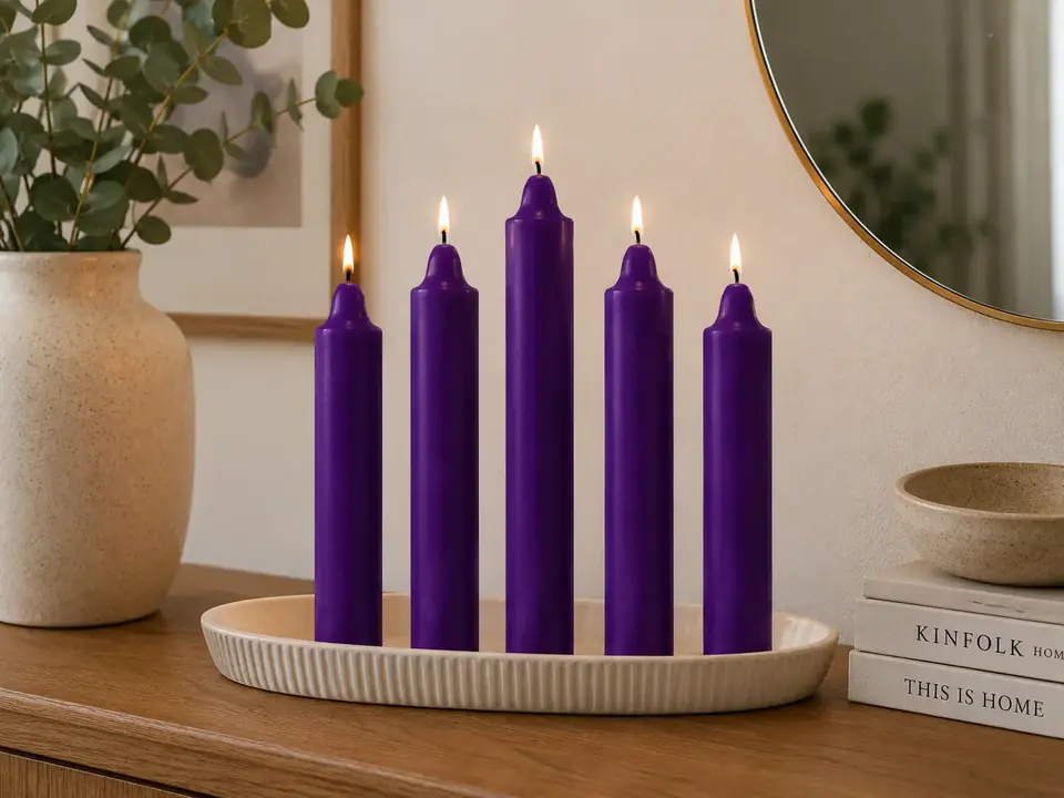 Vela Segura Lisa x12 Violeta