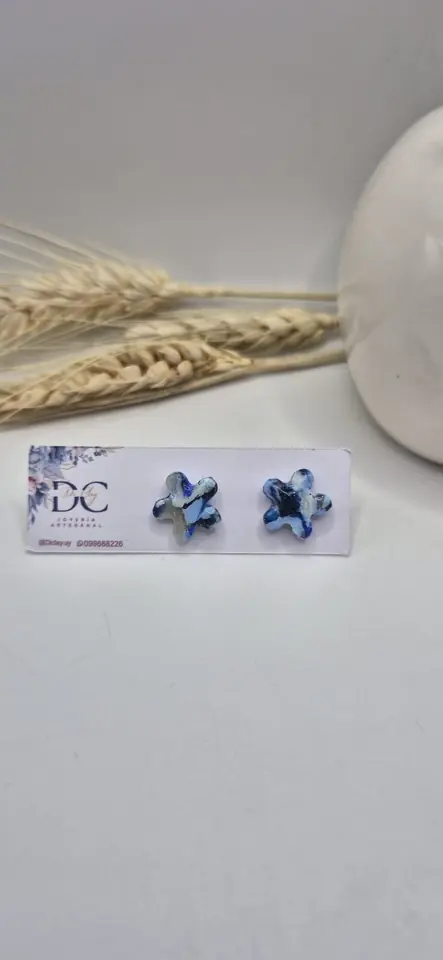 Caravana mini flor azul
