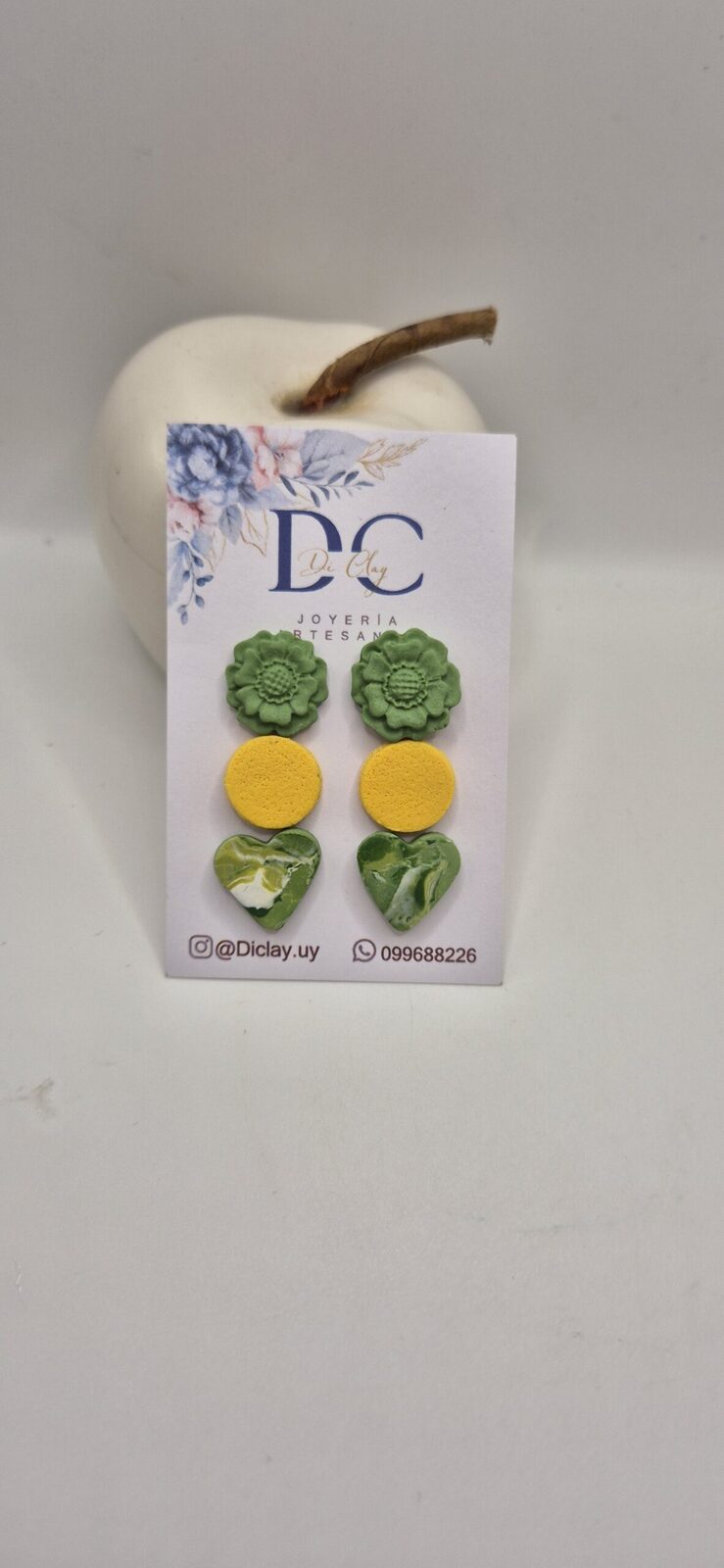 Conjunto x 3 mini verde y amarillo