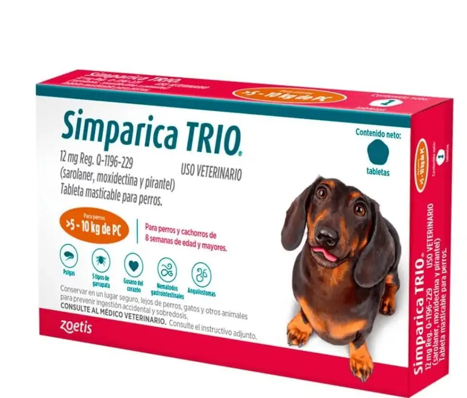 Simparica trio 5 a 10 kg