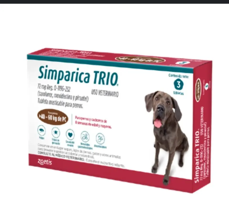 Simparica trio 40 a 60 kg