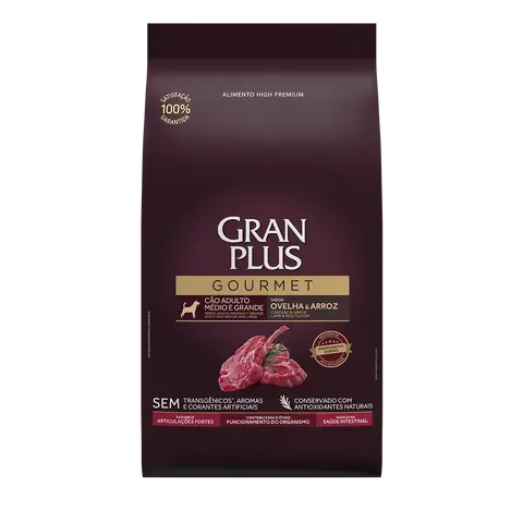 Gran Plus Gourmet Raza Mediana y Grande Cordero y Arroz 16.5 kg