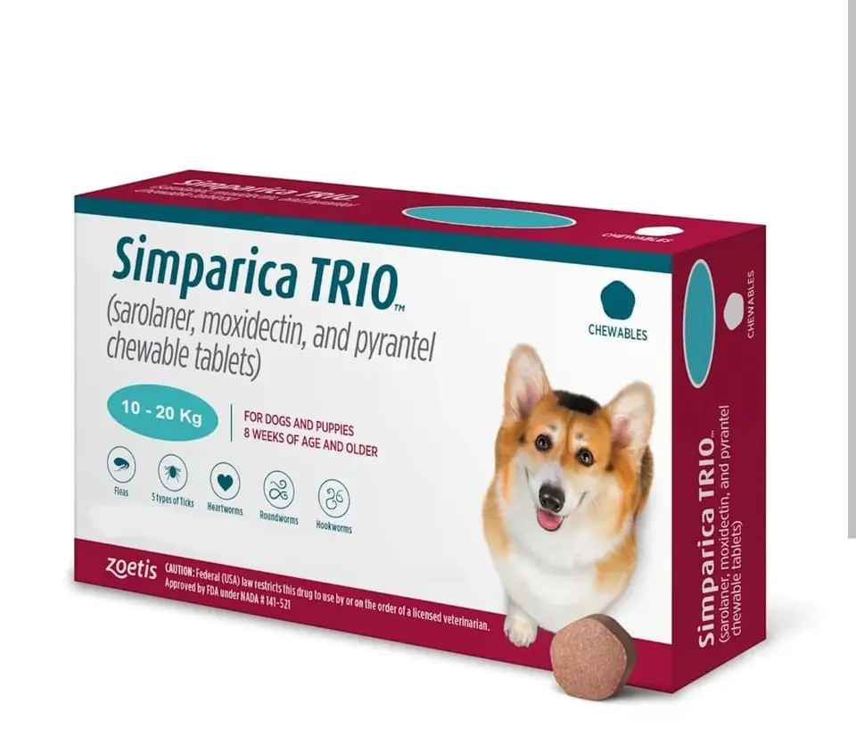 Simparica trio 10 a 20 kg