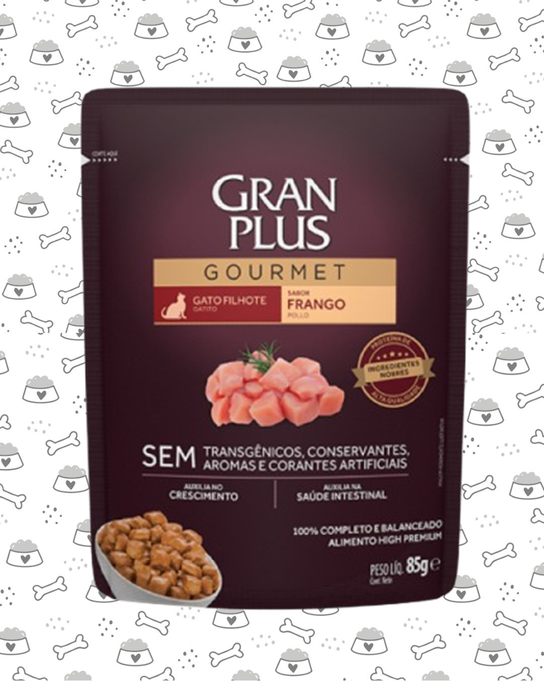 SACHET GRAN PLUS GATO 85G POLLO