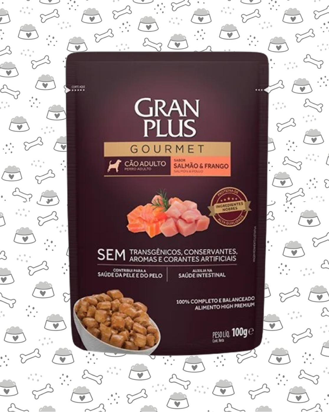SACHET GRAN PLUS PERRO 100G SALMON POLLO