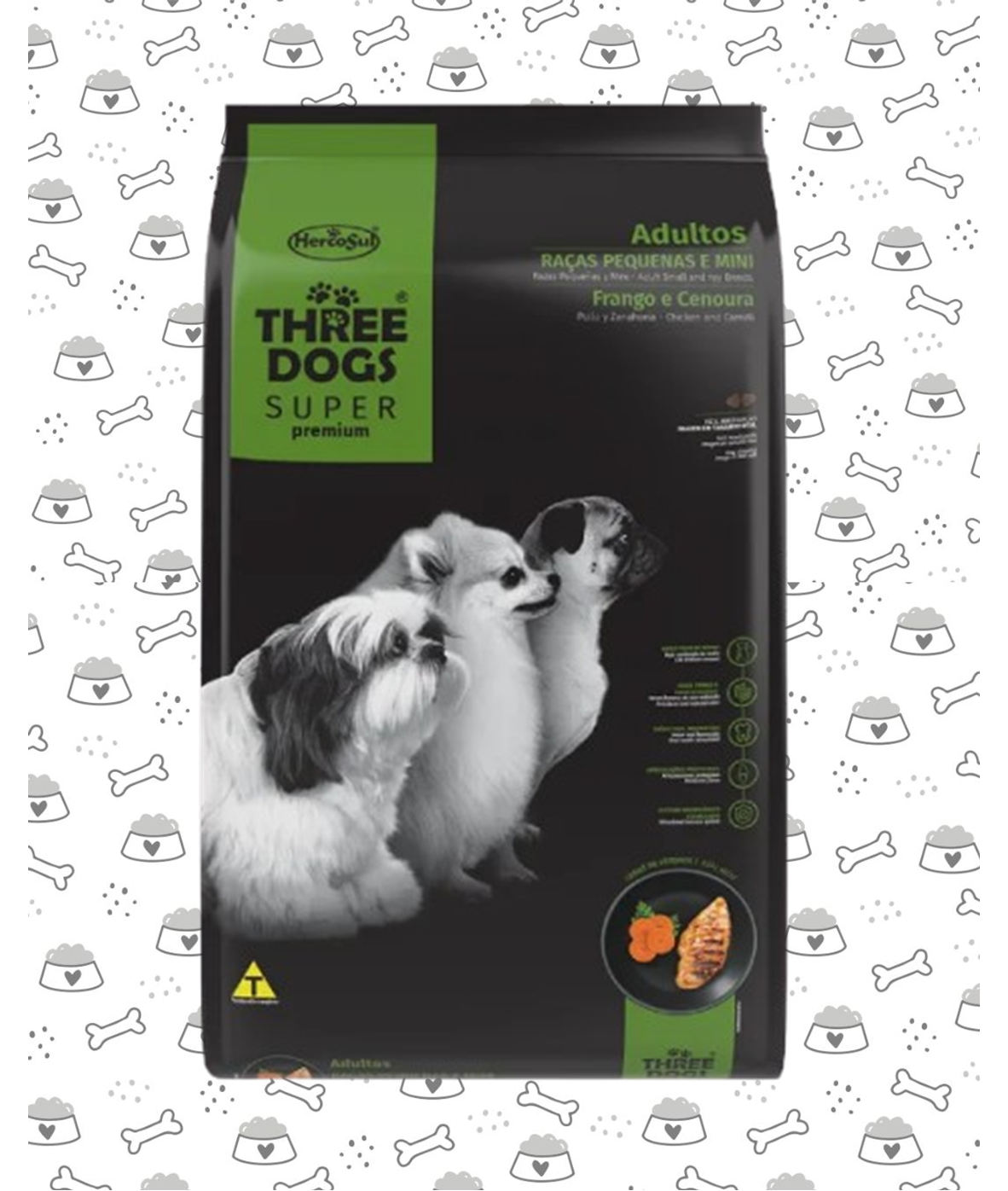 THREEDOGS PERRO RP 15+2KG POLLO ZANAHORIA