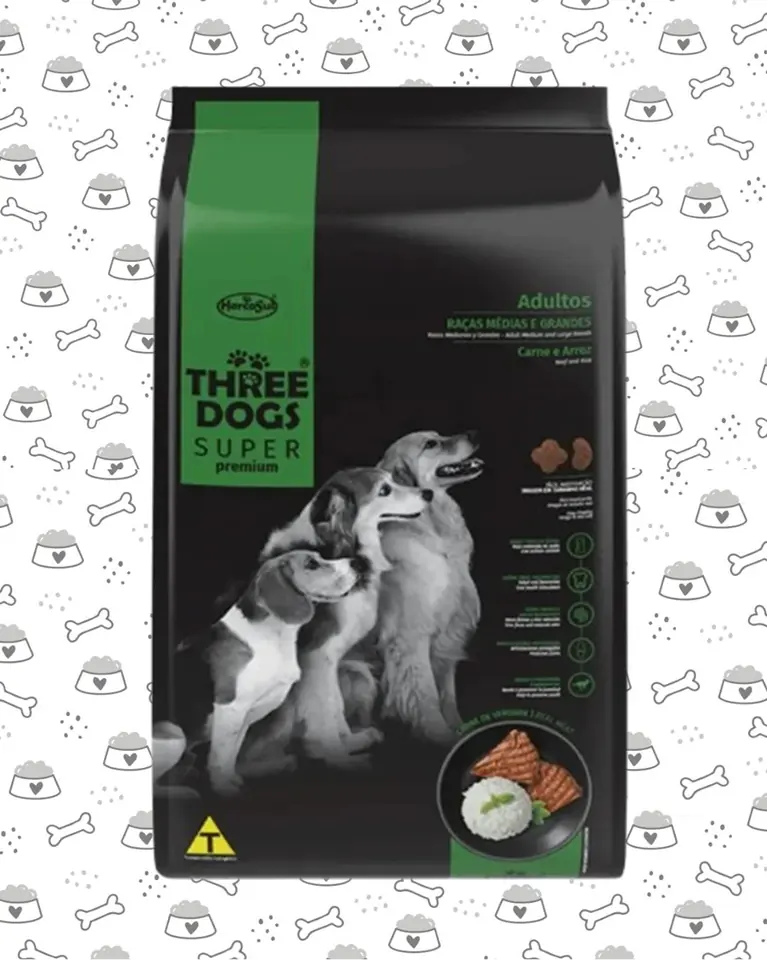 THREEDOGS PERRO 15+2KG CARNE ARROZ