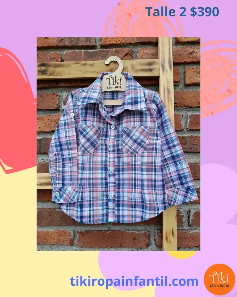 Camisa niña cuadros690