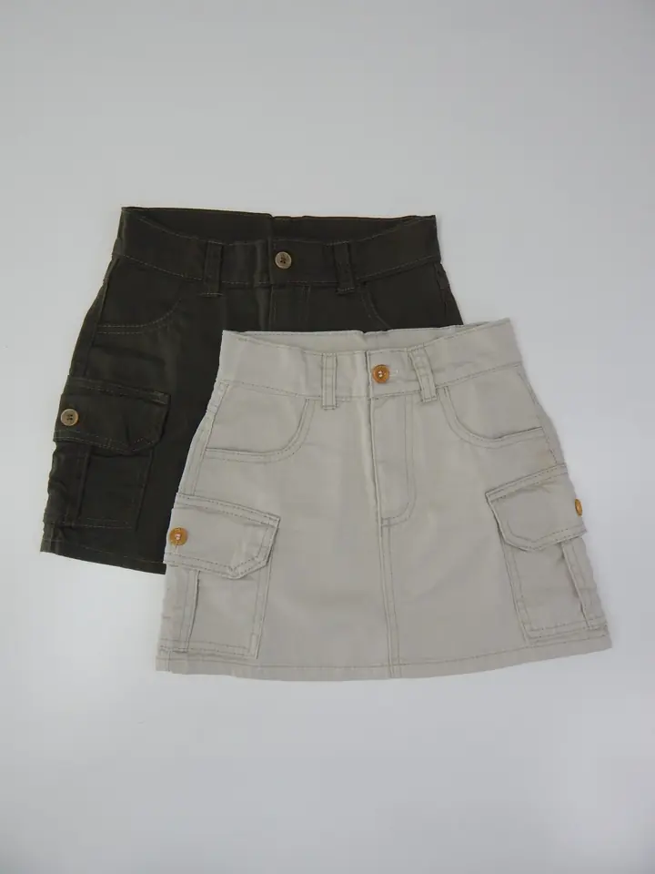 Polleras Cargo en Gabardina