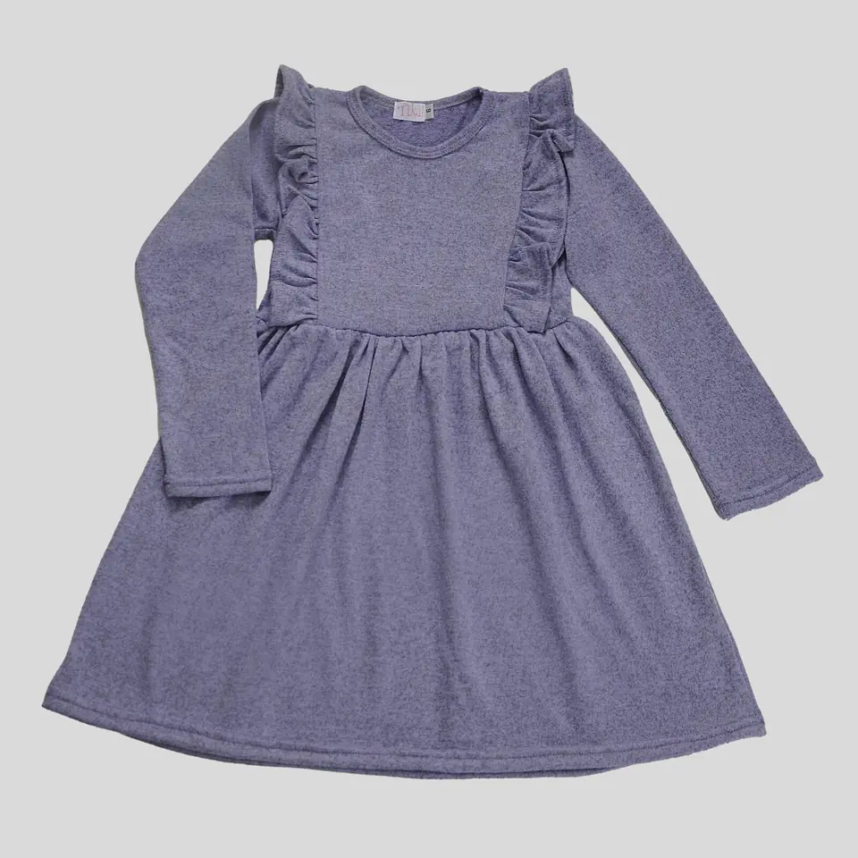 Vestido en Lanilla Liso Niña
