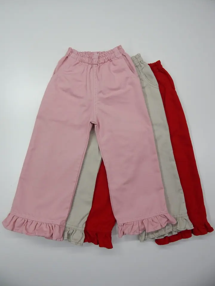 Pantalón en Gabardina con Volados
