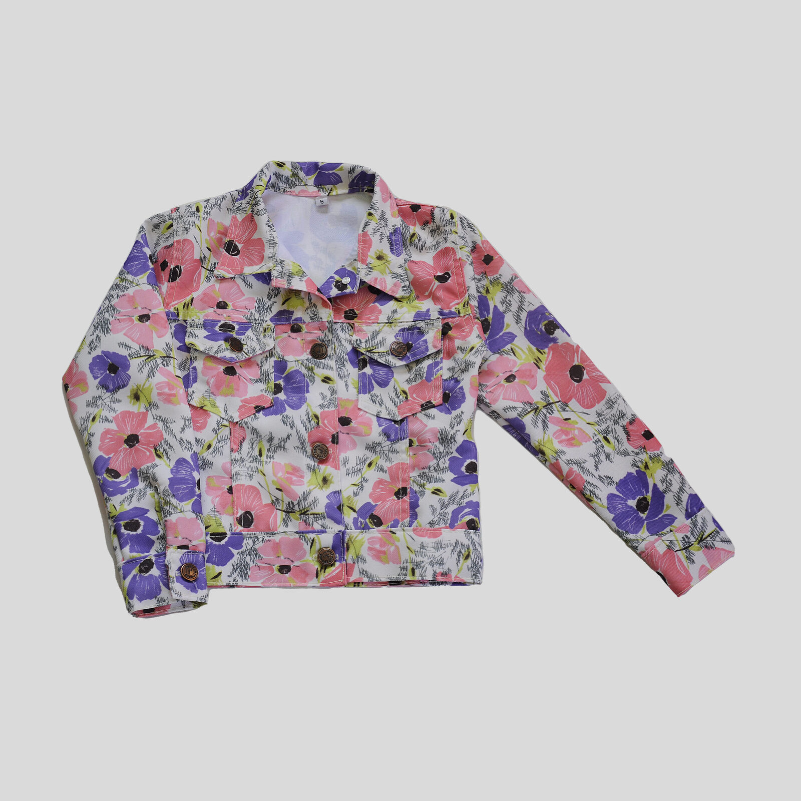 Campera Gabardina Floreada
