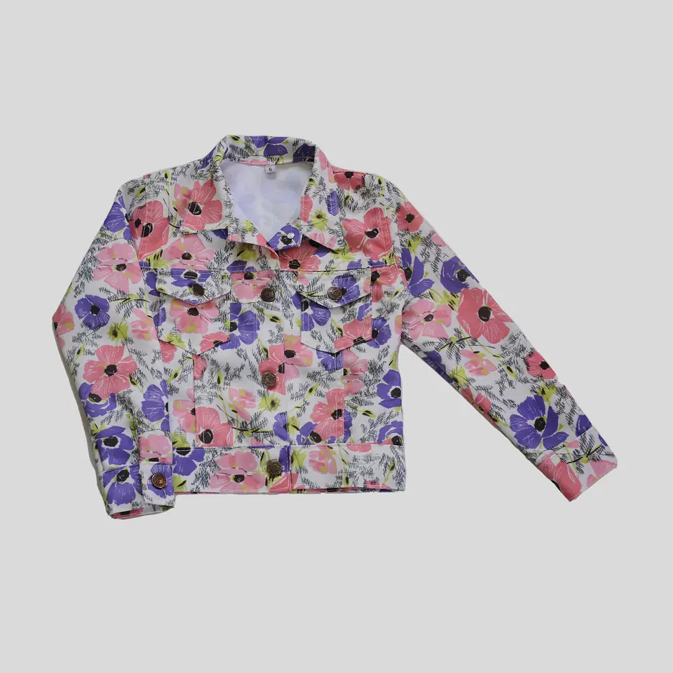 Campera Gabardina Floreada