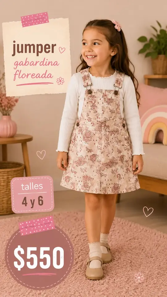 Jumper gabardina floreada