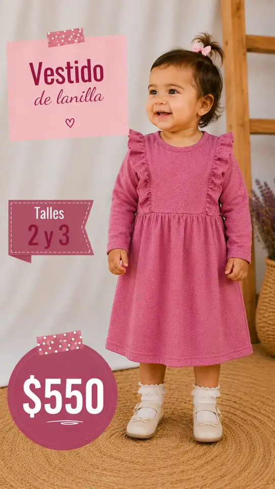 Vestido lanilla beba