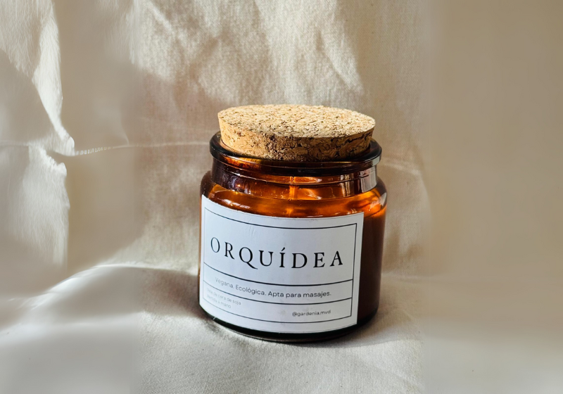 Vela de cera de soja ámbar 100g