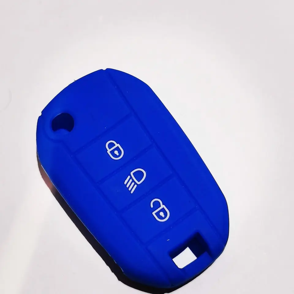 Protector de Silicona Peugeot Citroen - 3 botones azul-