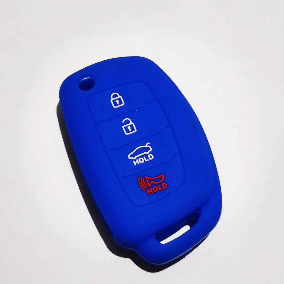 Protector de Silicona Hyundai - 4 botones azul-