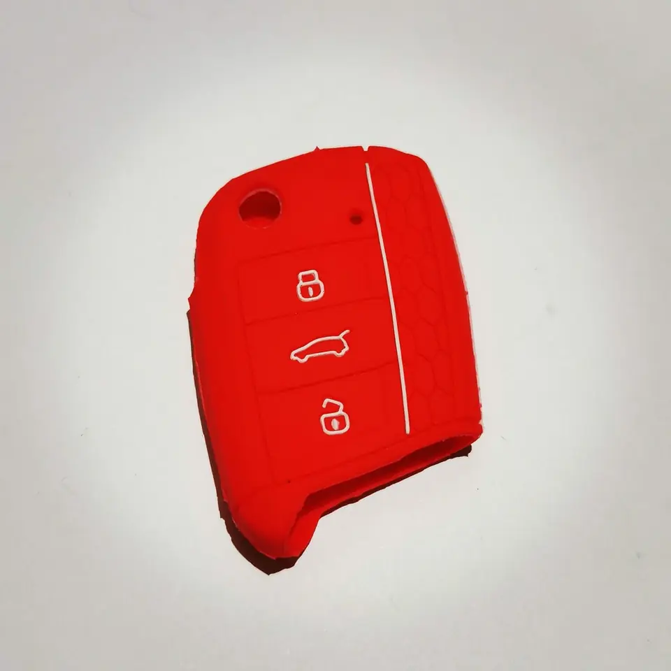 Protector de Silicona Volkswagen Linea Nueva - rojo-