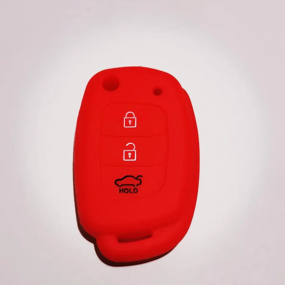 Protector de Silicona Hyundai - 3 botones rojo