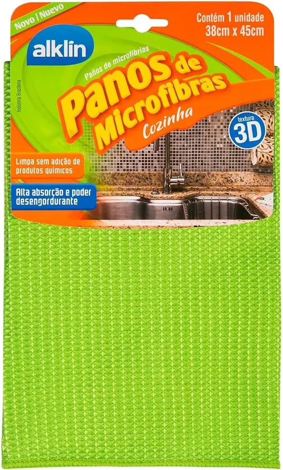 Paño de Microfibra Cocina Alklin 38x45cm