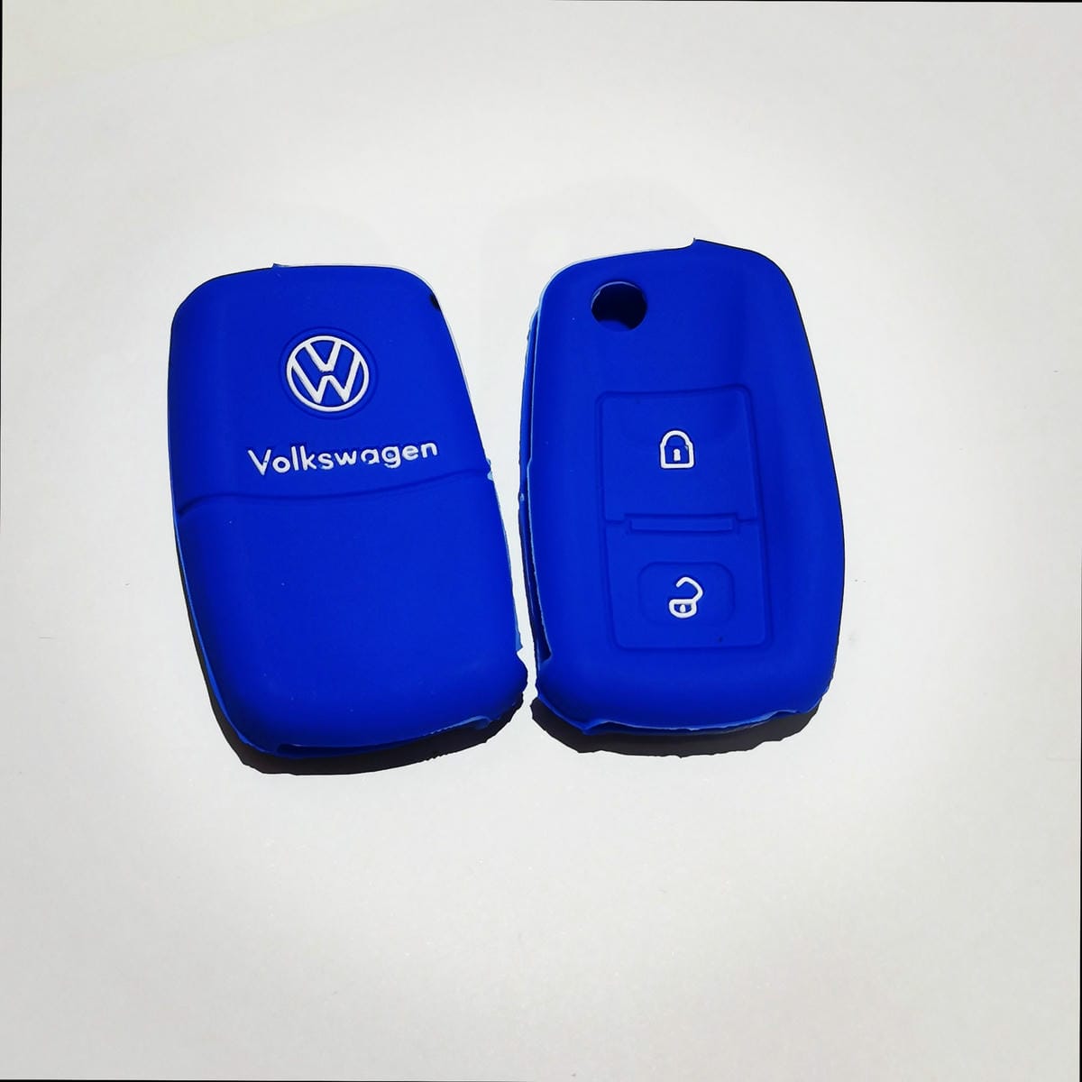 Protector de Silicona Volkswagen - 2 botones azul -