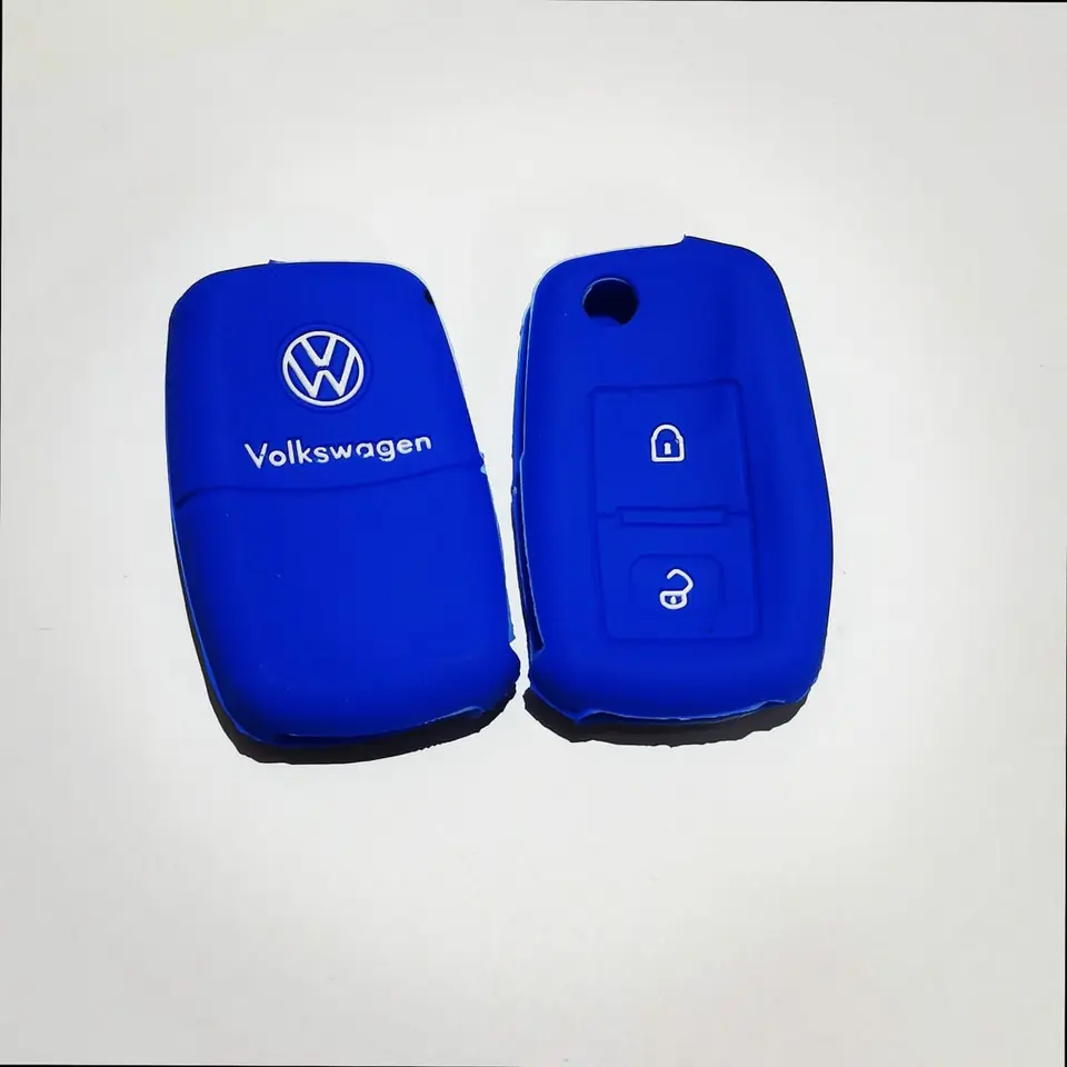Protector de Silicona Volkswagen - 2 botones azul -