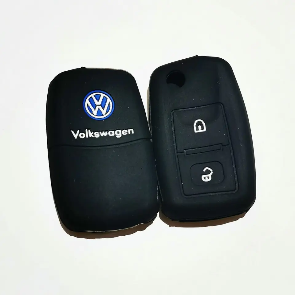 Protector de Silicona Volkswagen - 2 botones negro -