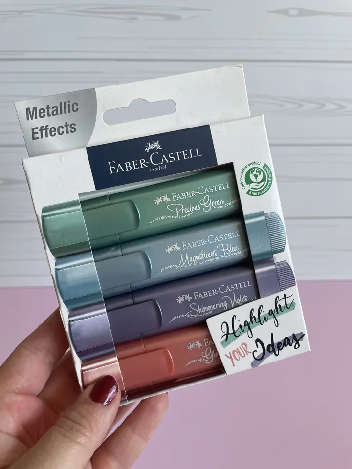 Resaltadores x4 Metalizados FABERCASTELL.