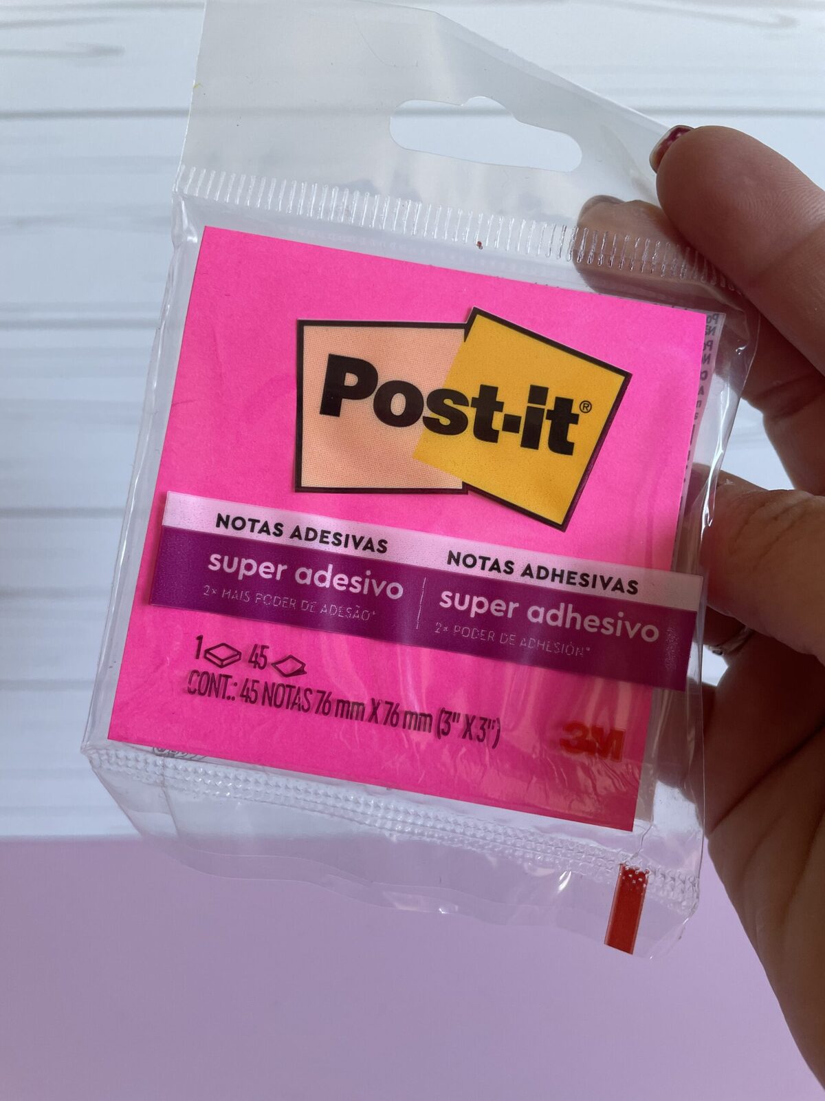 Post-It color rosa.