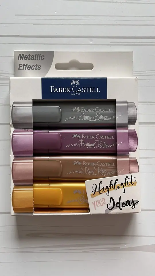 RESALTADORES FABER CASTELL METALIZADOS X4