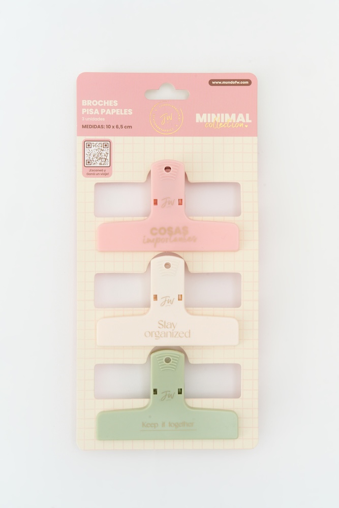 Broche Pisa Papeles con Frases Miinimal FW
