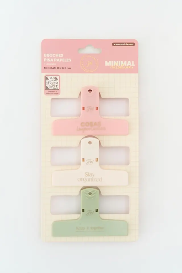 Broche Pisa Papeles con Frases Miinimal FW