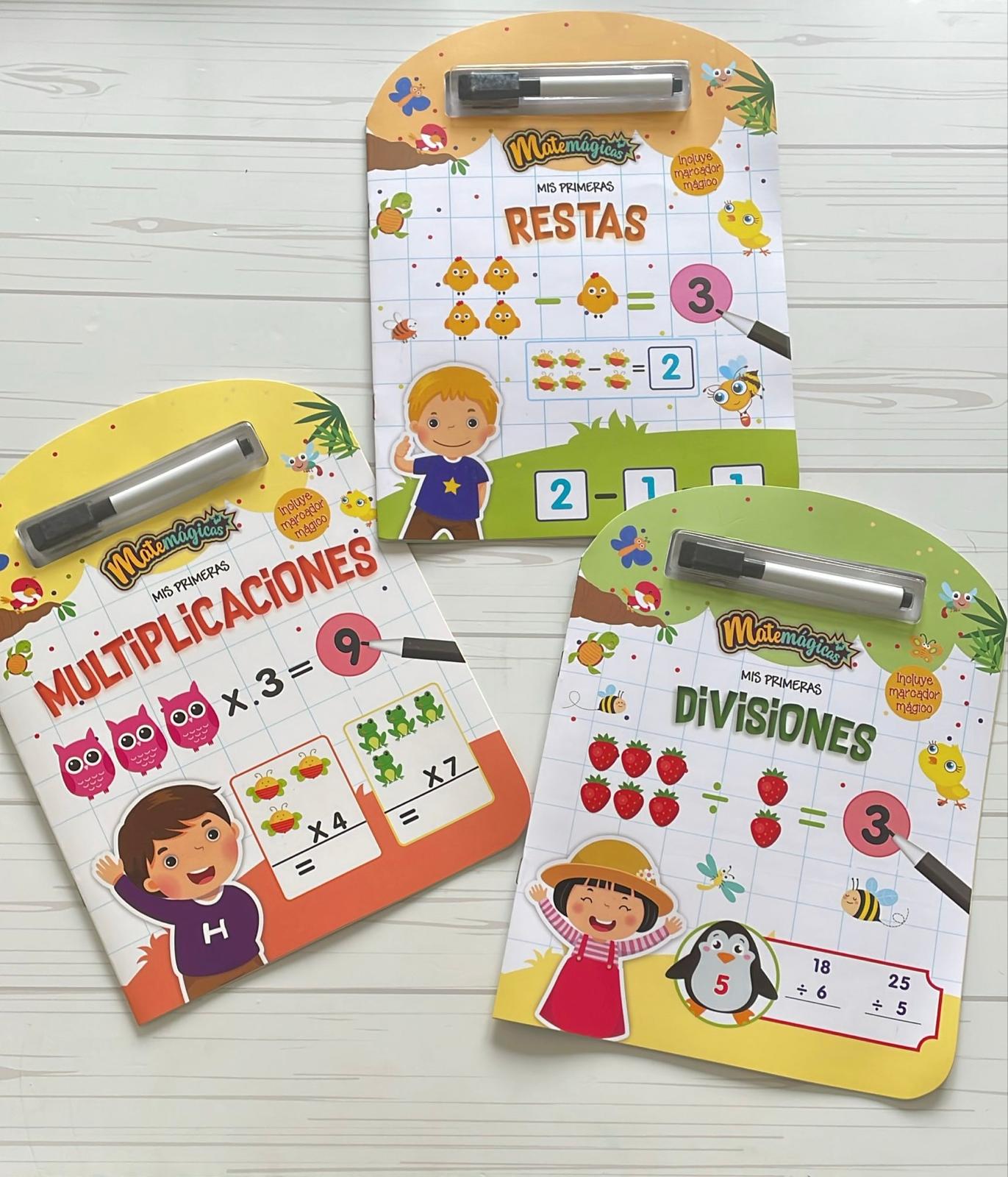 LIBRO MATEMAGICAS CON MARCADOR BORRADOR