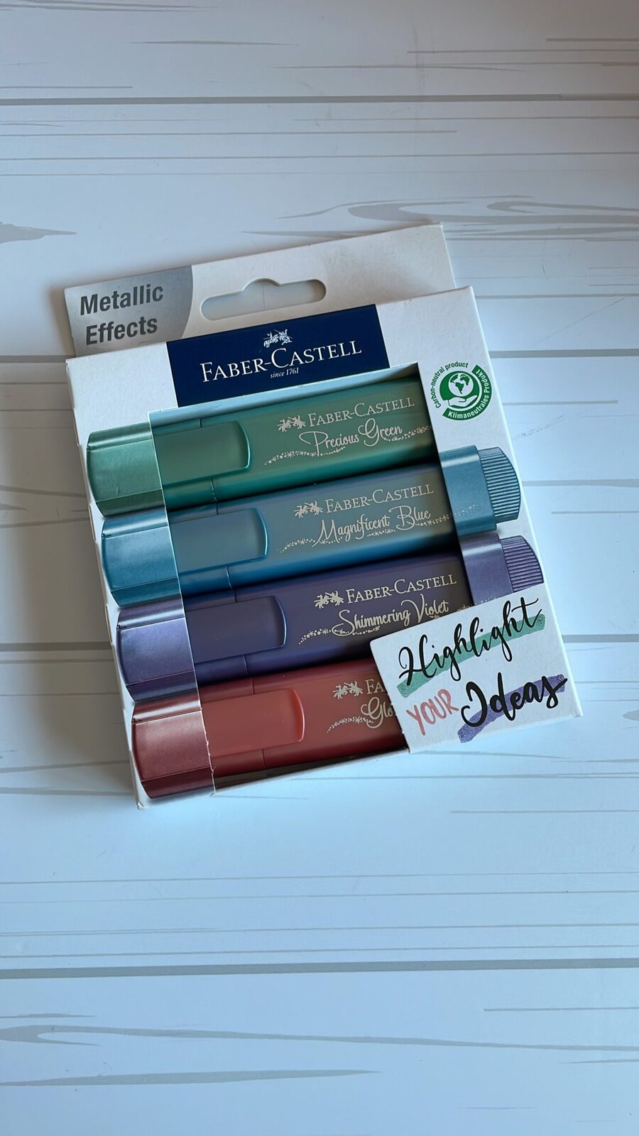 RESALTADORES FABER METALIZADOS x4