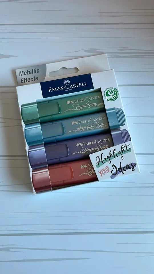 RESALTADORES FABER METALIZADOS x4