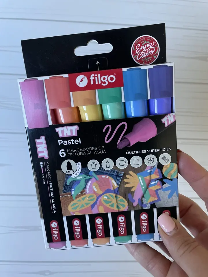 Marcadores TNT Pastel Filgo x 6