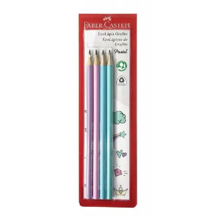 Blister Lapices de Escribir Pastel x4 Faber-Castell
