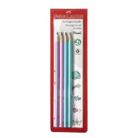Blister Lapices de Escribir Pastel x4 Faber-Castell