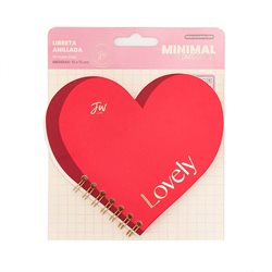 Libreta Lovely Minimal Corazón 12 x 12 cm FW