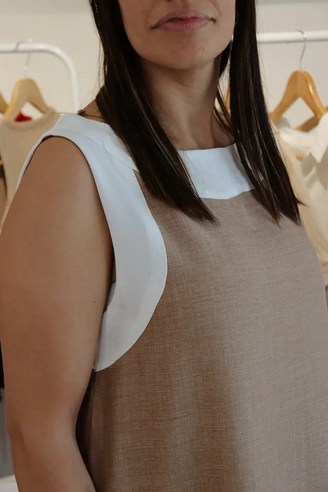 Vestido combinado