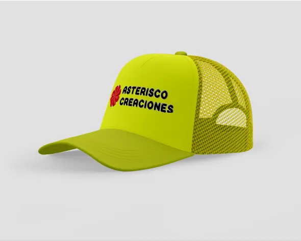 Gorro estilo trucker Amarillo Fluo