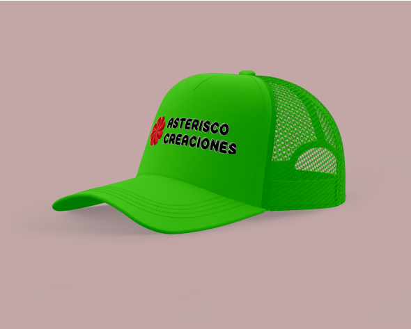 Gorro estilo trucker Verde Fluo