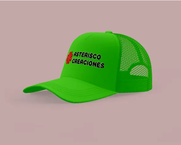 Gorro estilo trucker Verde Fluo