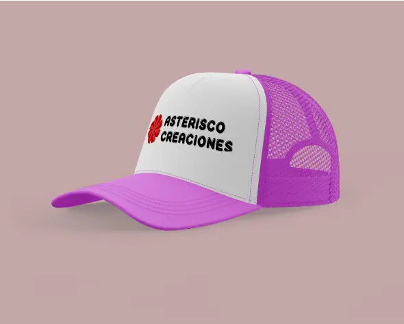 Gorro estilo trucker Rosado, Blanco, Rosado