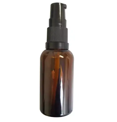 Frasco Dispensador Corto Vidrio Ambar 30ml unidad